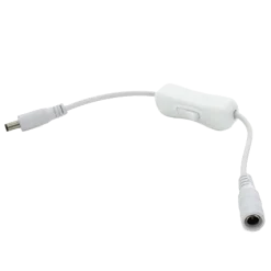DC-F => DC-M (D 5,5x2,5мм) White Подовжувач живлення з вимикачем