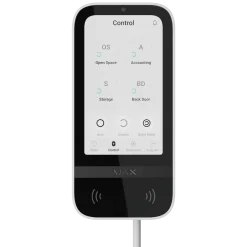 Ajax KeyPad TouchScreen Fibra white проводная сенсорная Клавіатура