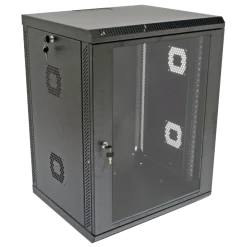 19"15U, 600х600х773 акриловое стекло, черная Шафа