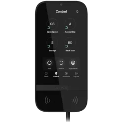 Ajax KeyPad TouchScreen Fibra black проводная сенсорная Клавіатура