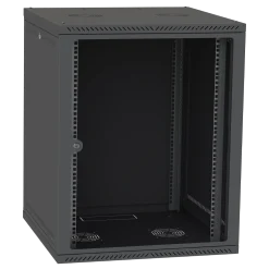 IPCOM СН-15U 600х450 стекло RAL9005 Шафа серверна