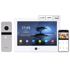 Neolight ALPHA Hybrid + SOLO FHD Silver Комплект відеодомофону