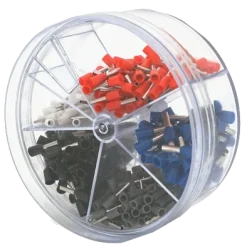 IWISS E-400 (Е0508- 50 шт, Е7508-100шт, Е1008-100шт, Е1508-100 шт, Е2508-50 шт) Набір клем/наконечників 400шт