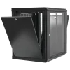 19"15U, 600x500x773мм акрилове скло, чорна Шафа