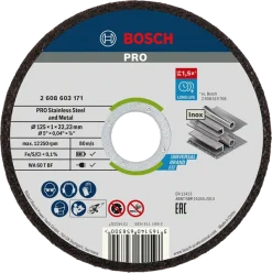 Bosch PRO for Inox 125×1 мм Коло відрізне