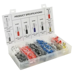 (E0508-200 E2508-250,E1008-300,E1508-250,E4009-50,E7508-200,E1012-25,E6012-25) Набір клем/наконечників 1300шт