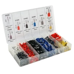 (E0508w-200, E7508g-200, E1008r-200, E1508bl-250, E2508b-250, E4009g-50, E6012y-25, E1012r-25) Набір клем/наконечників 1200шт