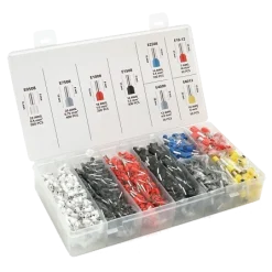 (E0508w-550 E2508b-100,E1008r-350,E1508bl-300,E4009gr-70,E7508gr-400,E6012y-50,E1012r-30) Набір клем/наконечників 1800шт