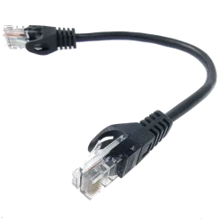 5е UTP RJ45 0.25м Патч-корд литий чорний