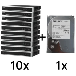 DS-7608NXI-K1(D) 10 шт + DS40HKVS-VX1 Комплект Hikvision