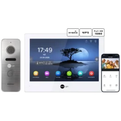 Neolight ALPHA Hybrid + PRIME FHD Silver з кутком Комплект відеодомофону
