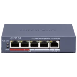 Hikvision DS-3E0105P-E/M(C) POE Комутатор 4 порти некерований