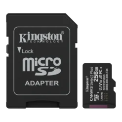 Kingston microSD 256GB C10 UHS-I A1 V10 R150MB/s + SD Карта пам'яті