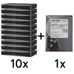 DS-7616NXI-K2(D) 10 шт + DS40HKVS-VX1 Комплект Hikvision