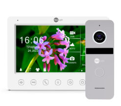 Комплект відеодомофону NeoLight Kappa+ HD WF 7 дюймів та панелі виклику NeoLight NeoLight SOLO FHD Silver