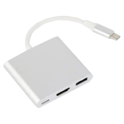 Cablexpert A-CM-HDMIF-02-SV USB-C на HDMI/USB 3.0/USB-C Адаптер-перехідник
