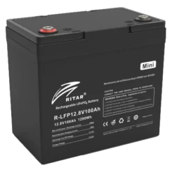 Ritar LiFePO4 12.8В 100А•г Літієва акумуляторна батарея