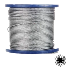 APRO 3мм DIN 3055 (6x7) бухта 200м Трос оцинкований